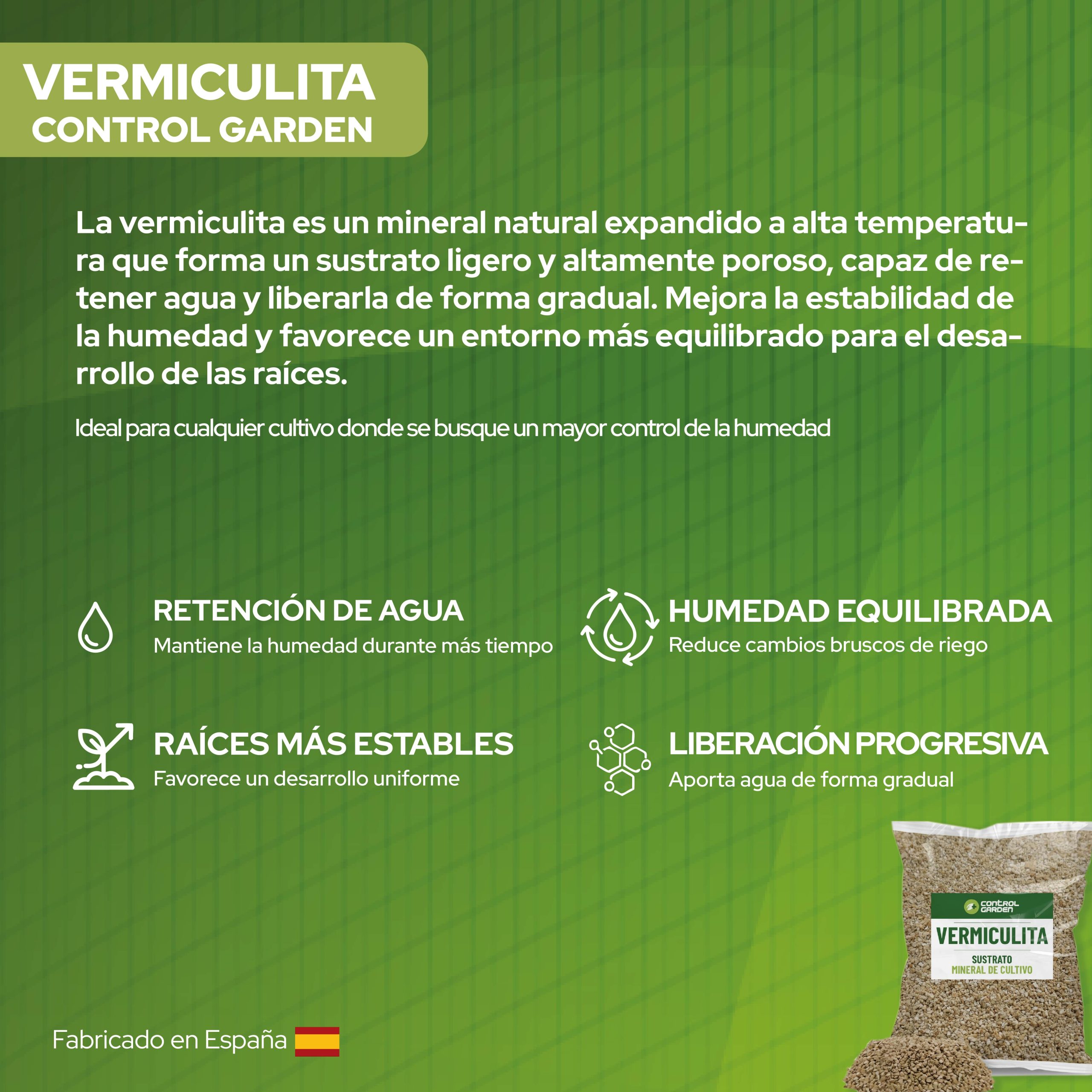 Vermiculita 20L para mejorar el sustrato de plantas y cultivos · foto 6