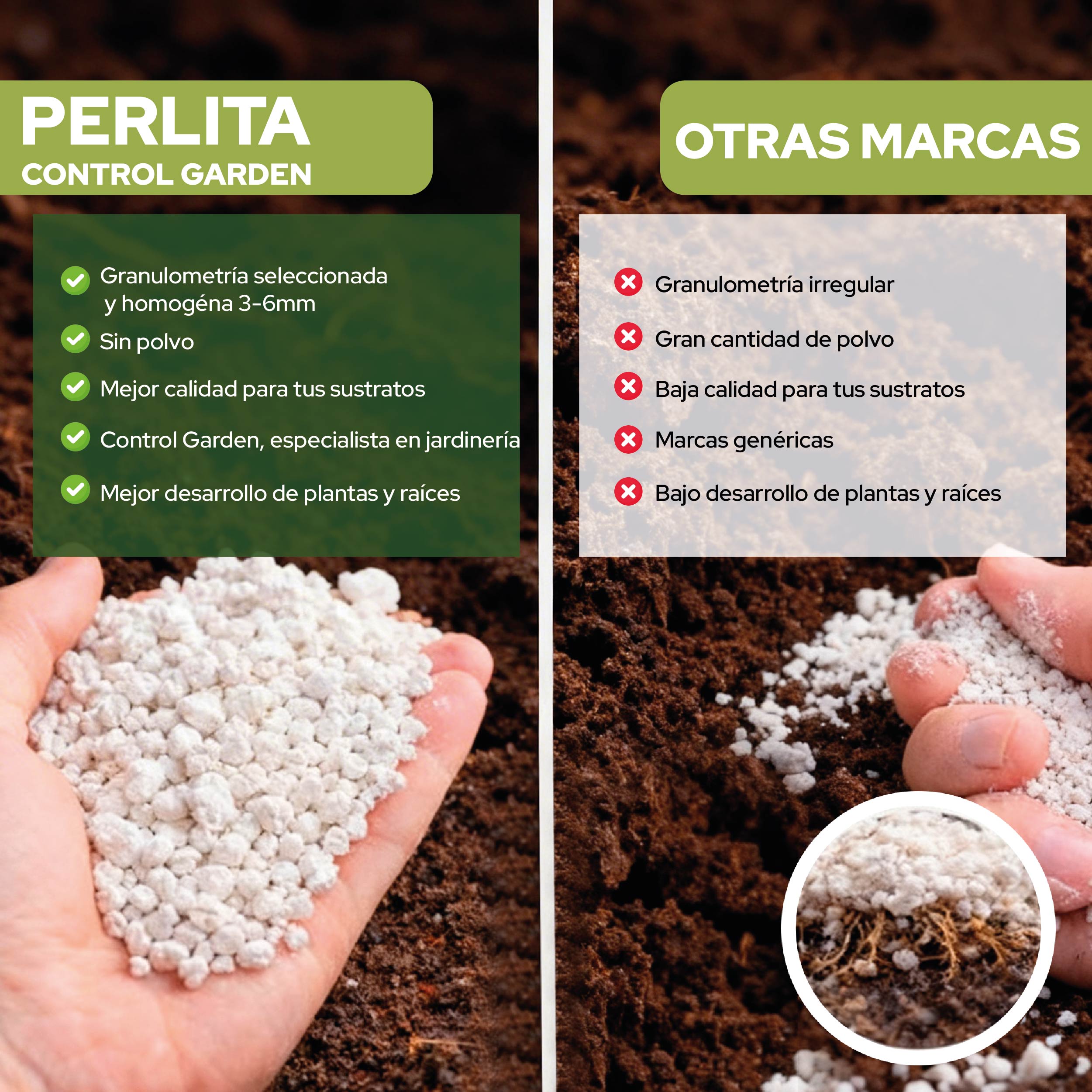 Perlita 125 L de Control Garden para mejorar el sustrato de cultivos · foto 3