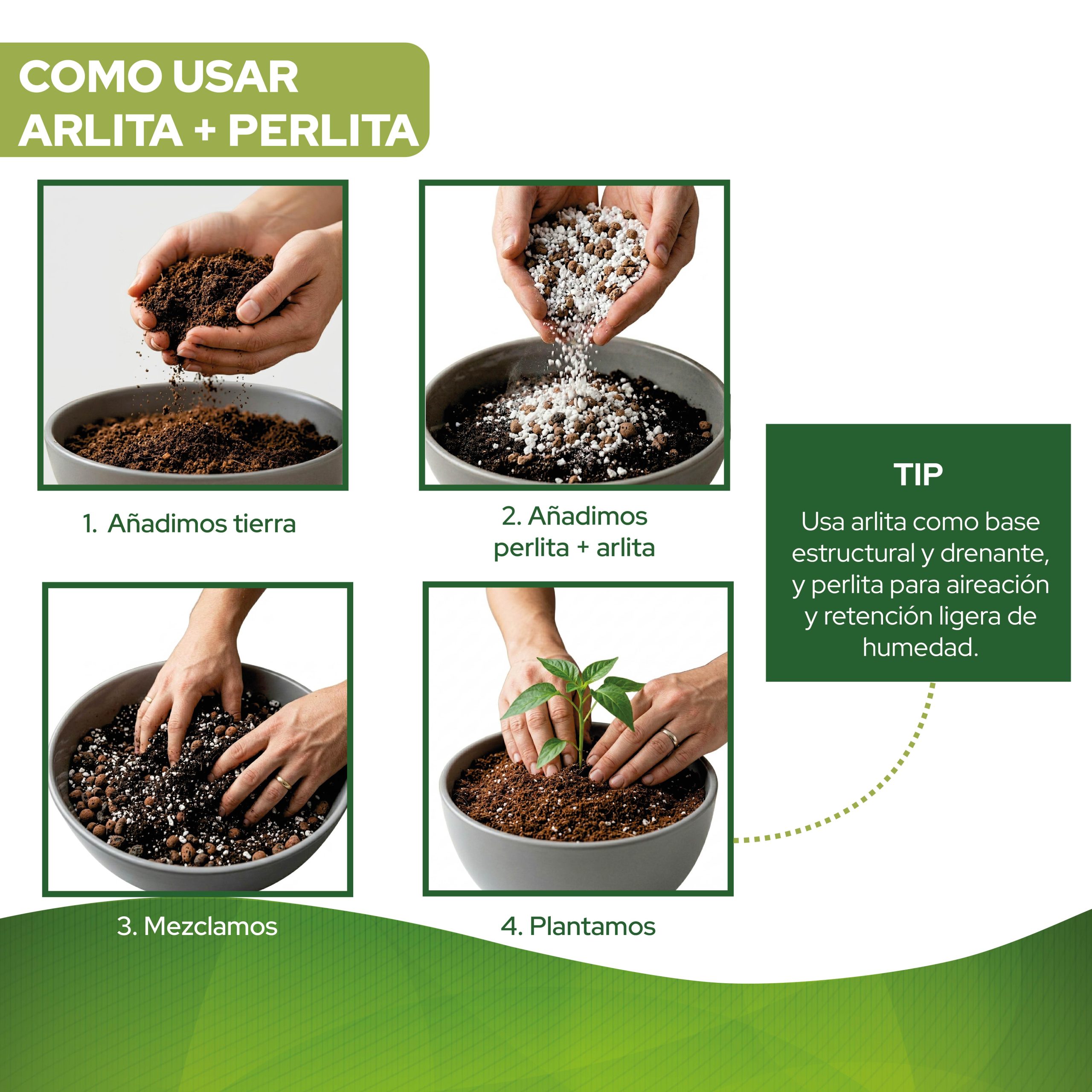 Pack de sustrato Arlita y Perlita de 20L para jardinería · foto 5