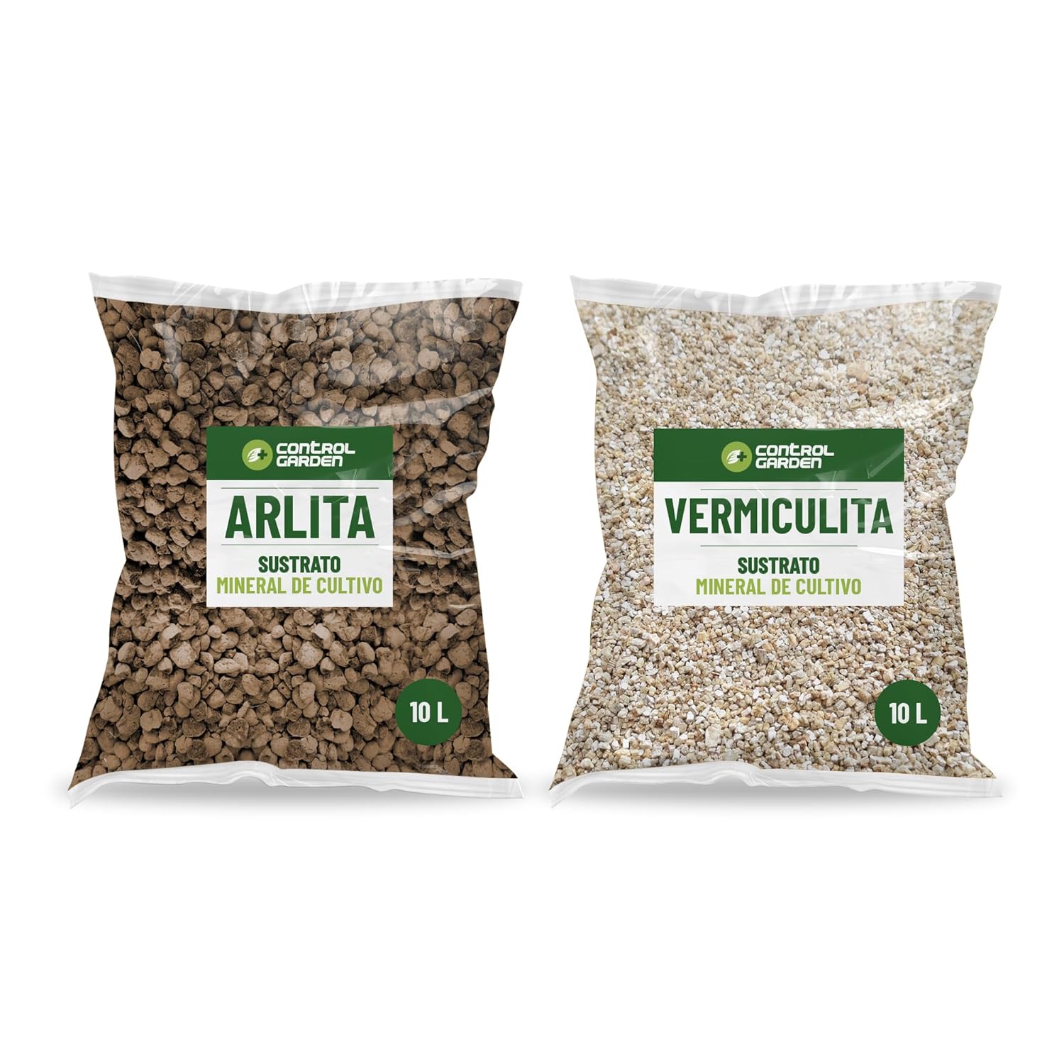 Pack Arlita 10L + Vermiculita 10L | Sustrato para Plantas y Cultivos Interior y Exterior | Fabricado en España