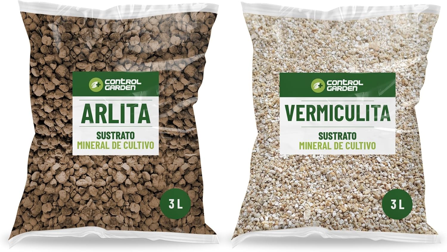 Pack Arlita 3L + Vermiculita 3L | Sustrato para Plantas y Cultivos Interior y Exterior | Fabricado en España