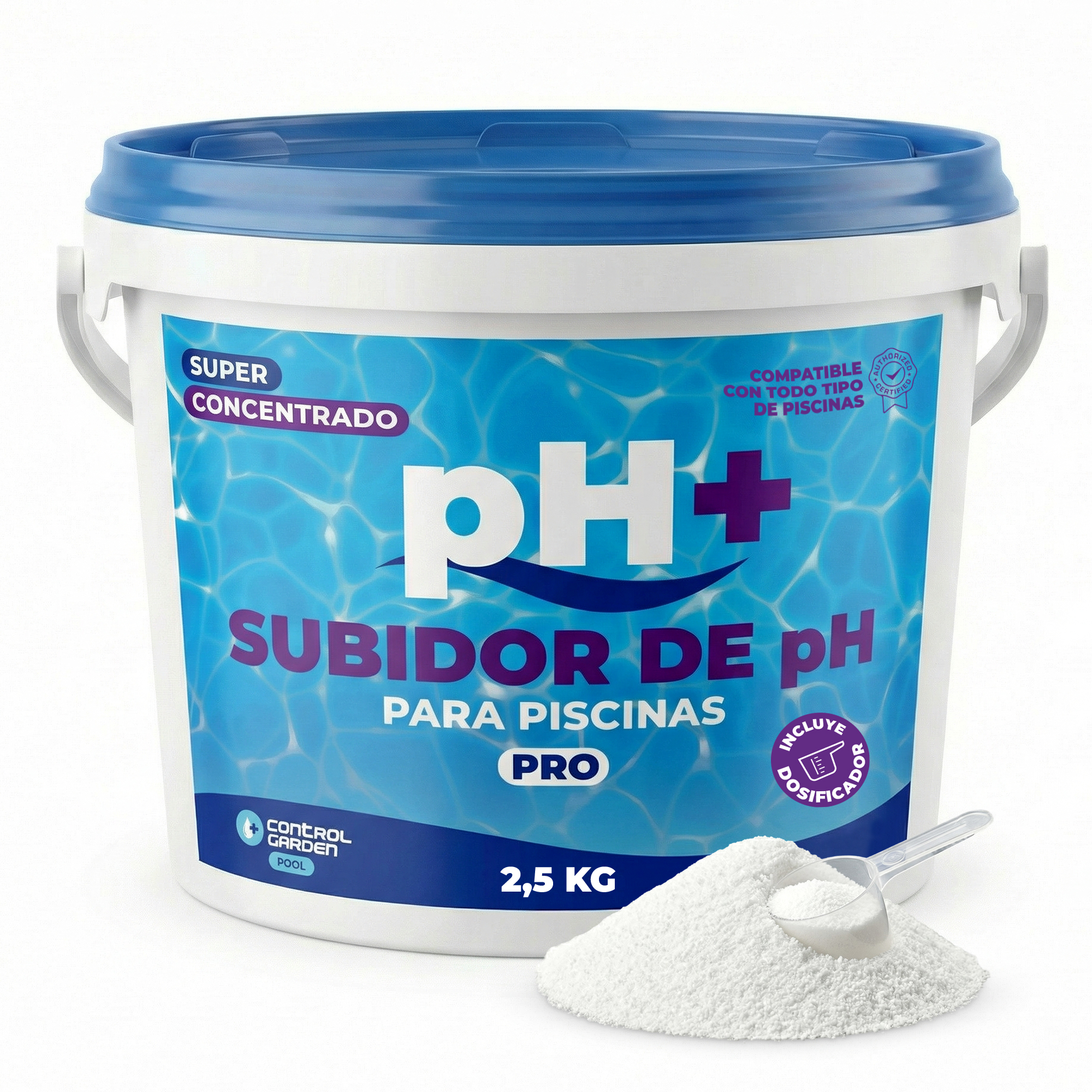 Subidor Ph Piscinas Sólido 2,5 kg | Aumentador ph+ Piscina Granulado