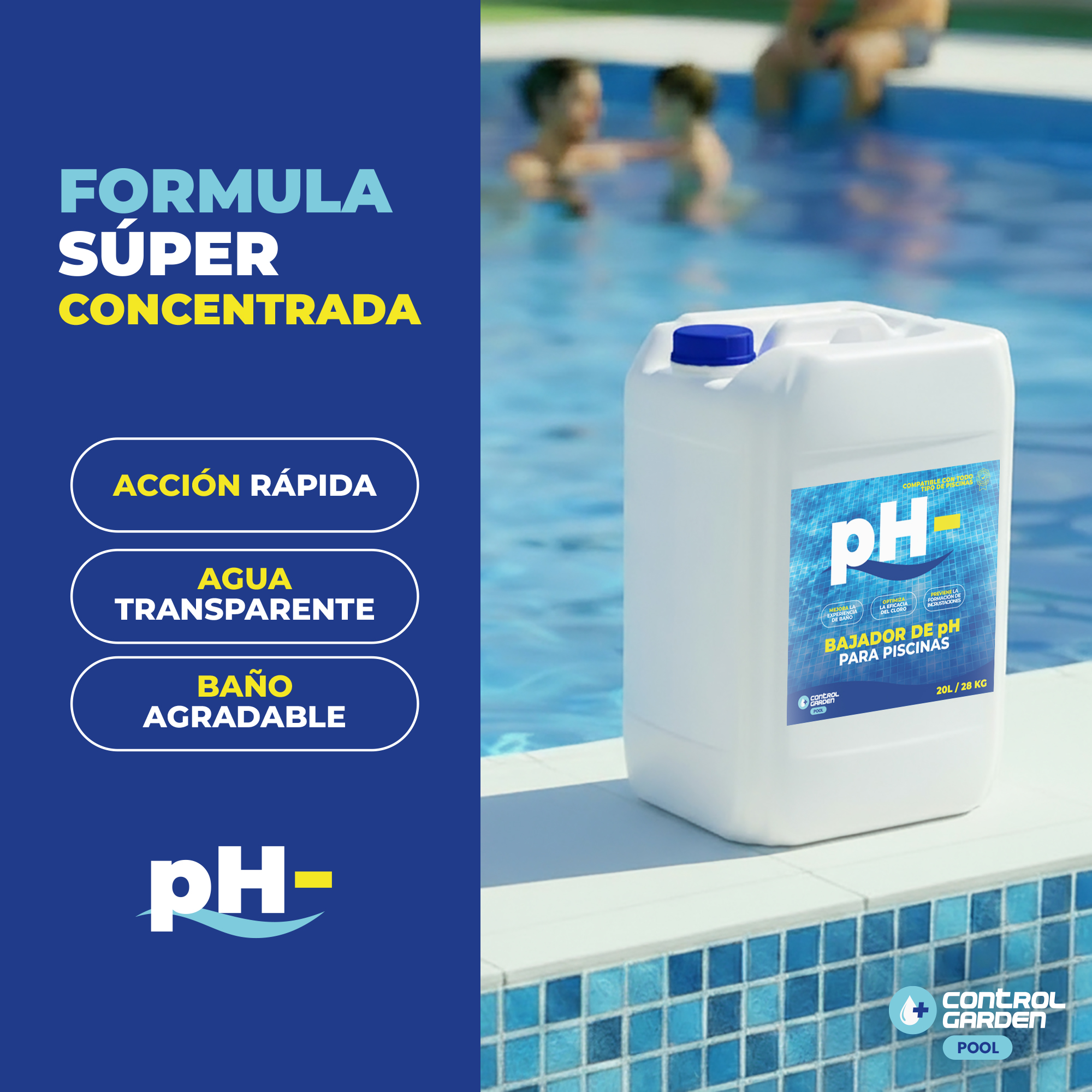 Bajador de pH líquido Control Garden 20 L para piscinas grandes · foto 4