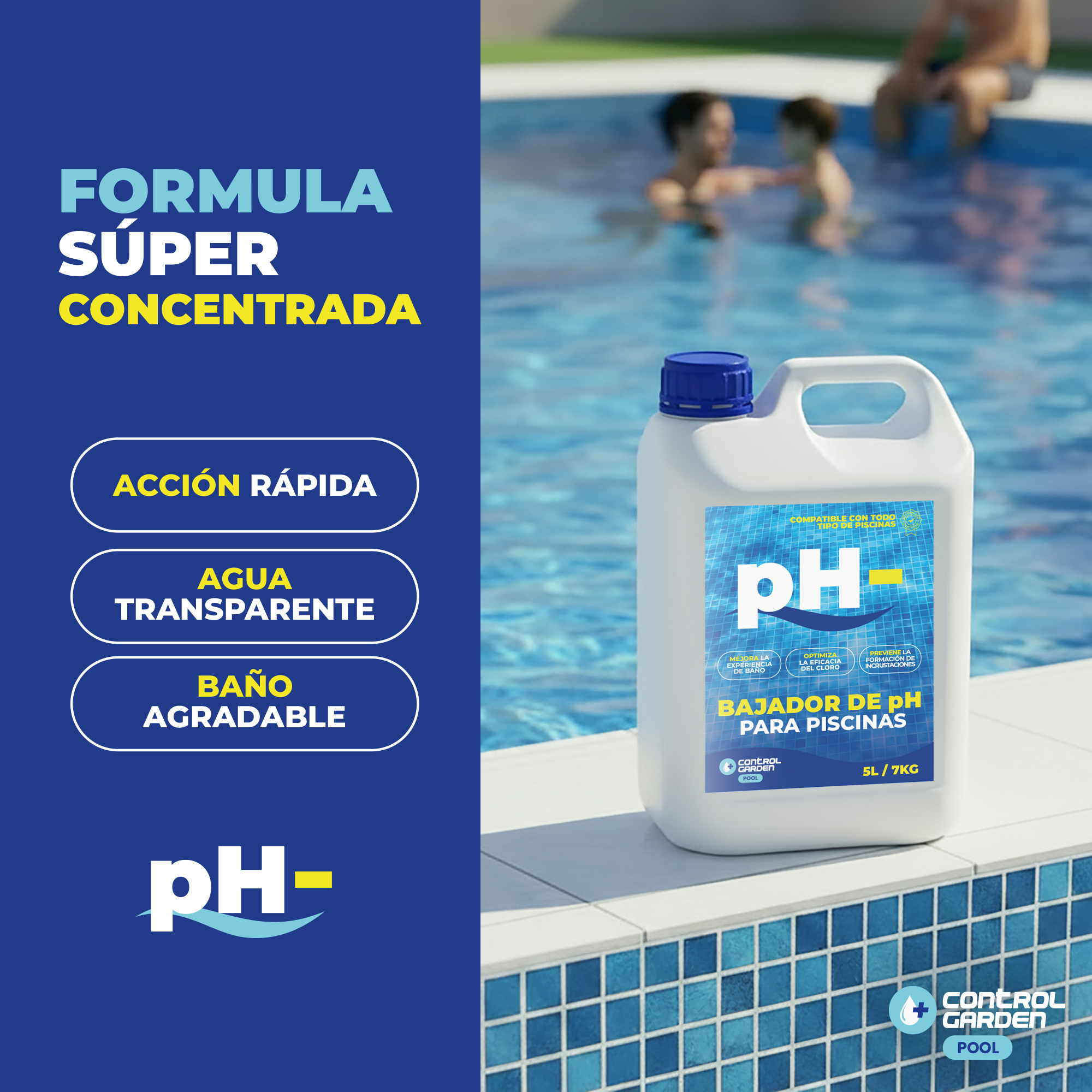 Bajador de pH líquido Control Garden 5 L para piscinas · foto 4